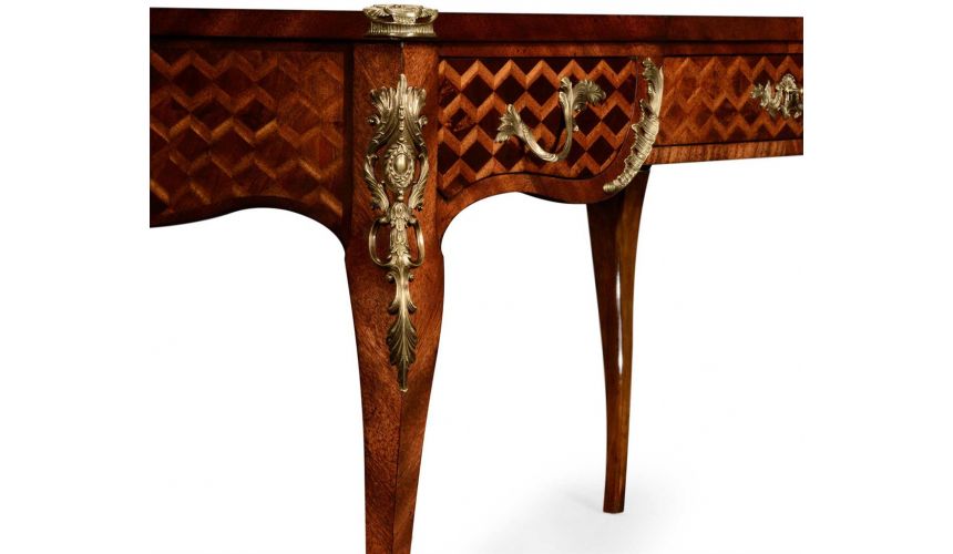 Executive Desks Mahogany desk with mother of pearl inlay