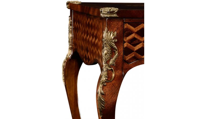 Executive Desks Mahogany desk with mother of pearl inlay