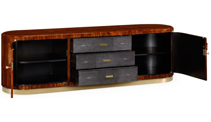 Entertainment Centers, TV Consoles, Pop Ups Santos rosewood TV entertainment unit, high sheen