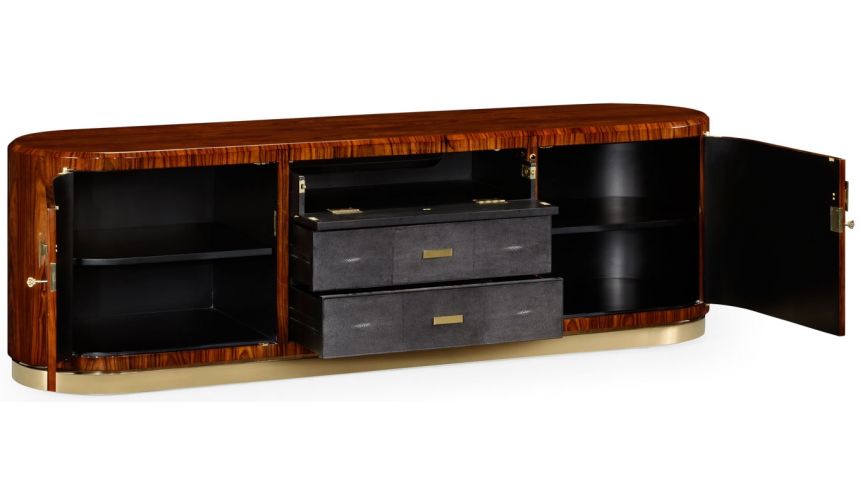 Entertainment Centers, TV Consoles, Pop Ups Santos rosewood TV entertainment unit, high sheen