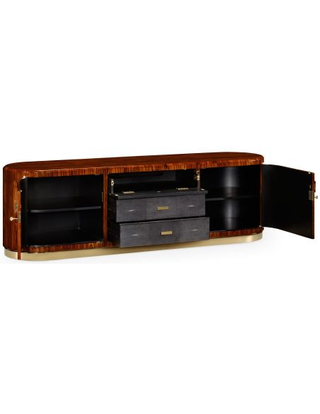Entertainment Centers, TV Consoles, Pop Ups Santos rosewood TV entertainment unit, high sheen