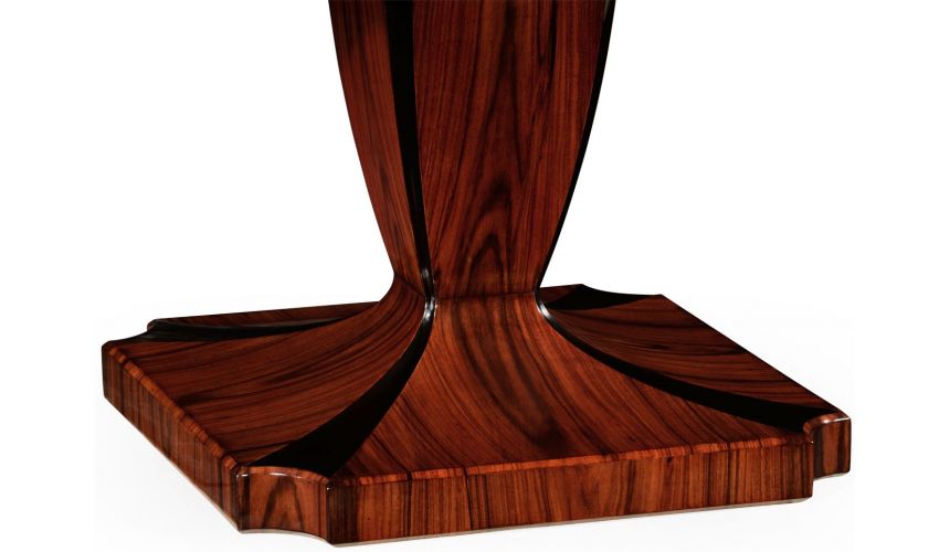 Dining Tables Santos rosewood dining table with pedestal leg with bone inlay