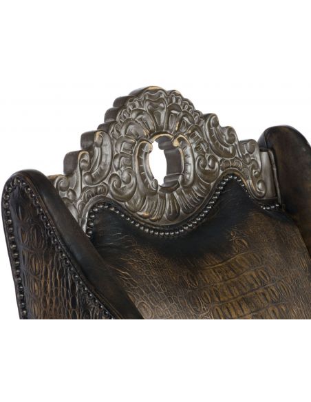 Home Bar Furniture Old English Leather Chair