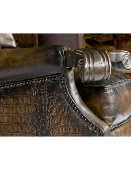 Home Bar Furniture Old English Leather Chair