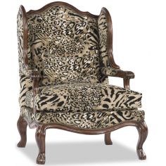 Luxury Leather & Upholstered Furniture Animal Print Arm Chair