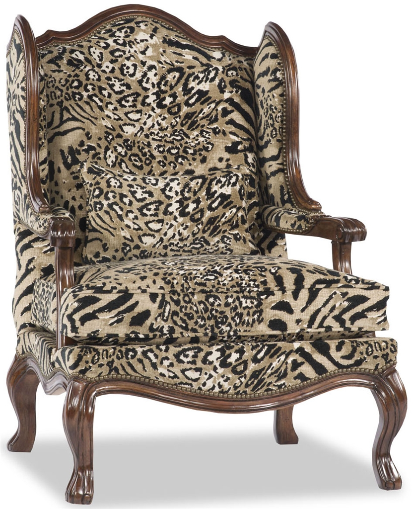 Luxury Leather & Upholstered Furniture Animal Print Arm Chair