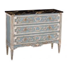 Chest Of Three Drawers Solid Walnut Fine Cast Bronze