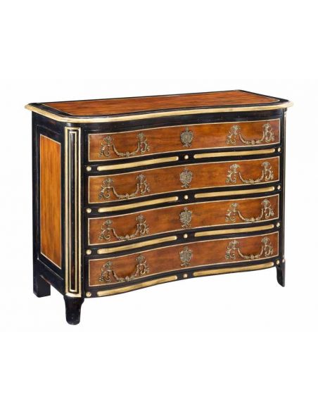 Chest Of Four Drawers solid walnut Commode