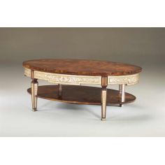 Coffee Tables Directoire mahogany oval cocktail table