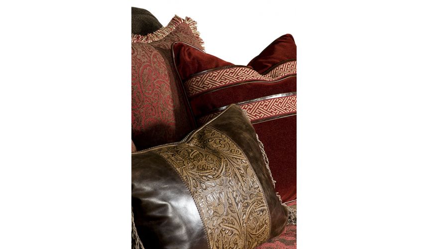 Luxury Leather & Upholstered Furniture double chair chaise