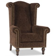 Luxury Leather & Upholstered Furniture Brown King Chair