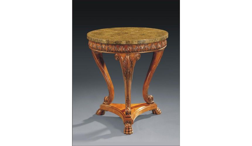 Round & Oval Side Tables Luxury Furniture Round Occasional Table