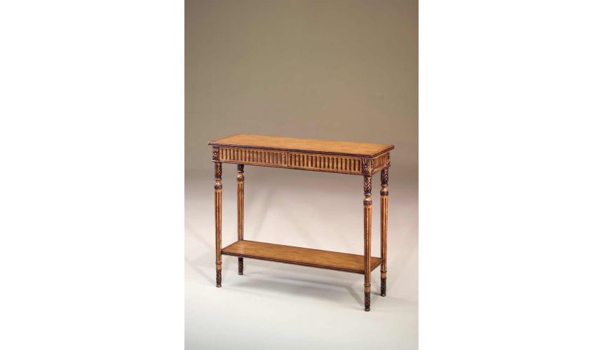 Console & Sofa Tables Honey pine finish console table