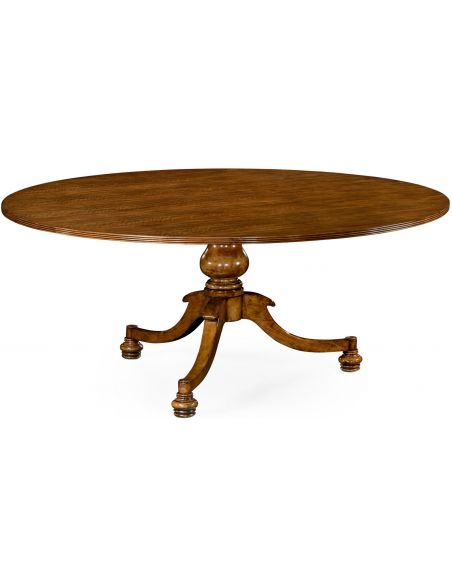 Fruitwood pedestal dining table