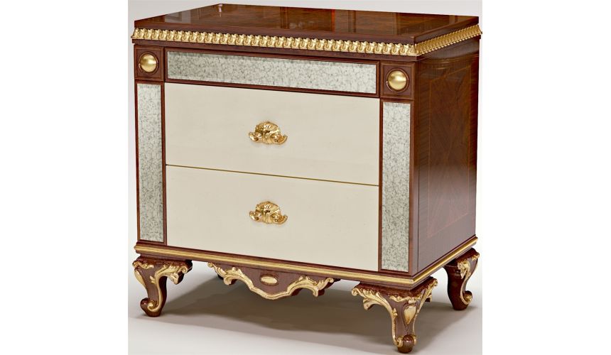 Furniture Masterpieces Double Drawer Chest W/ Scrolled Legs