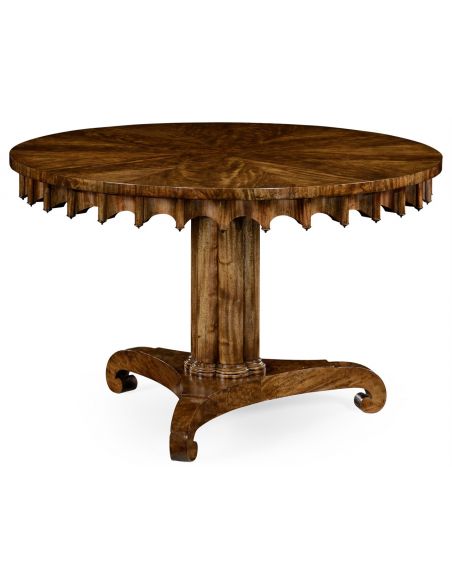 Stylish Mahogany round dining or foyer center table