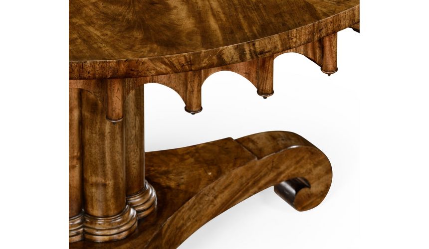 Dining Tables Stylish Mahogany round dining or foyer center table