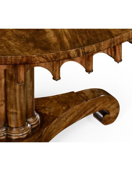 Dining Tables Stylish Mahogany round dining or foyer center table