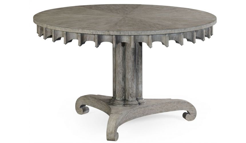 Stylish Round Dining Or Foyer Center, Driftwood Dining Table Round