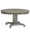 Dining Tables Round to oval dining table, gray driftwood color oak