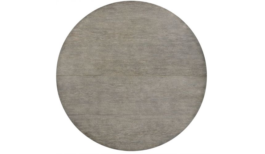 Dining Tables Round to oval dining table, gray driftwood color oak