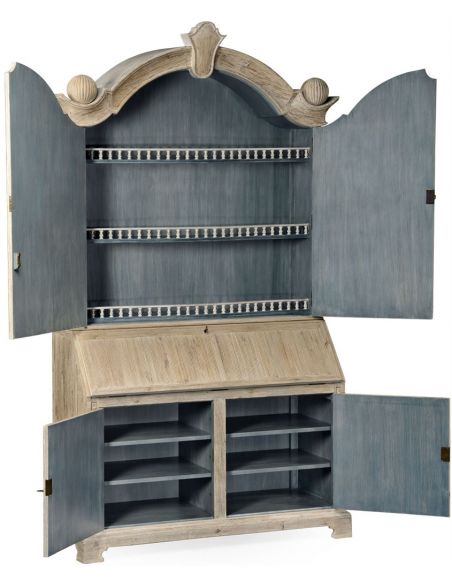 Breakfronts & China Cabinets Ornate Wooden cabinet