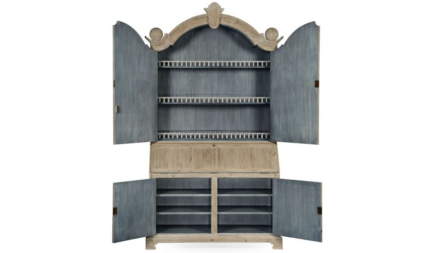 Breakfronts & China Cabinets Ornate Wooden cabinet