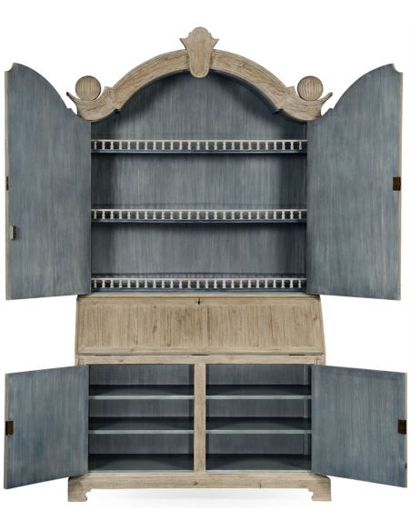 Breakfronts & China Cabinets Ornate Wooden cabinet