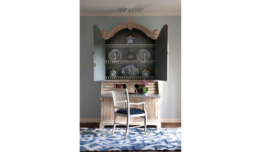 Breakfronts & China Cabinets Ornate Wooden cabinet