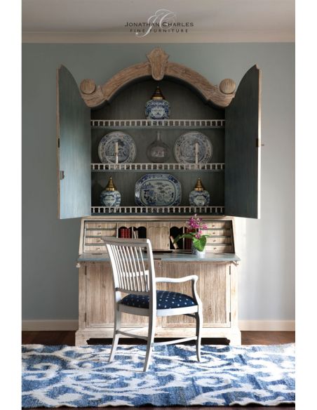 Breakfronts & China Cabinets Ornate Wooden cabinet