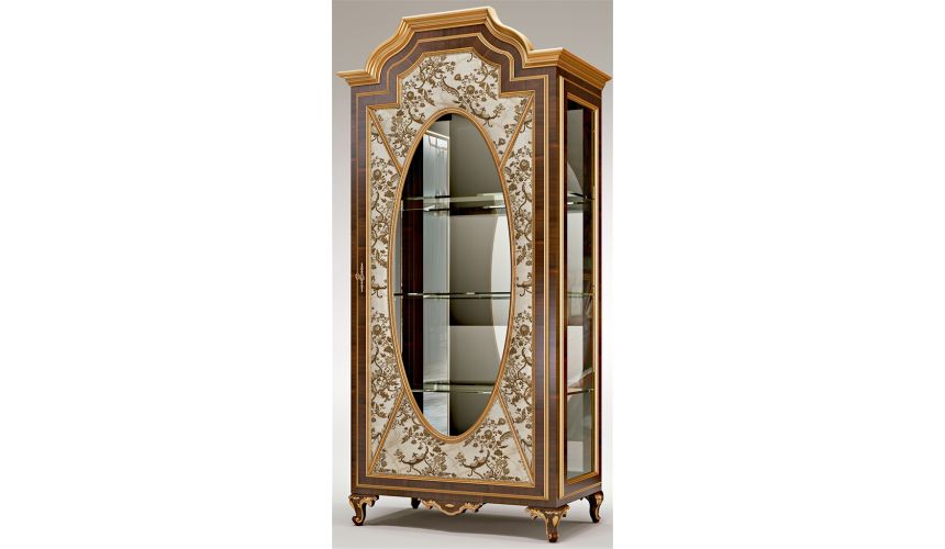 Furniture Masterpieces Mirror Paneled Display Cabinet