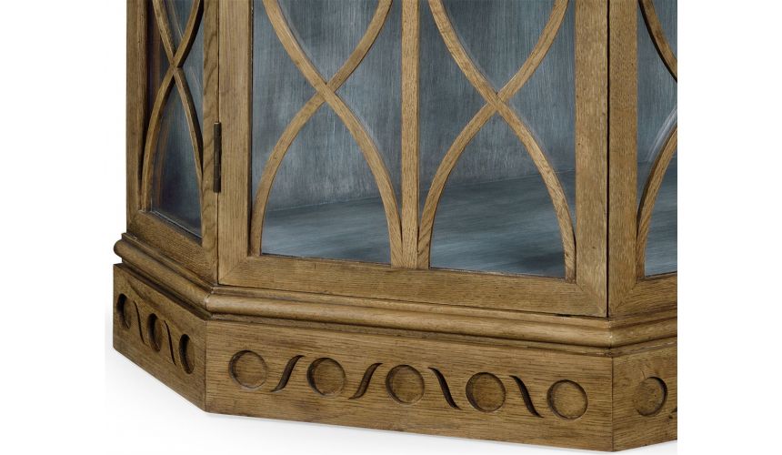 Breakfronts & China Cabinets Modern Oak Birdcage Cupboard