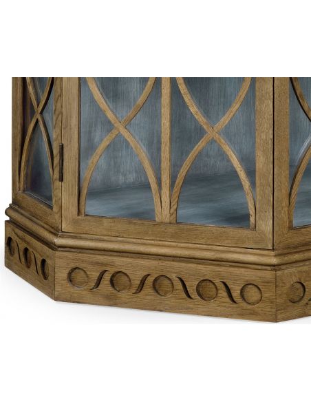 Breakfronts & China Cabinets Modern Oak Birdcage Cupboard