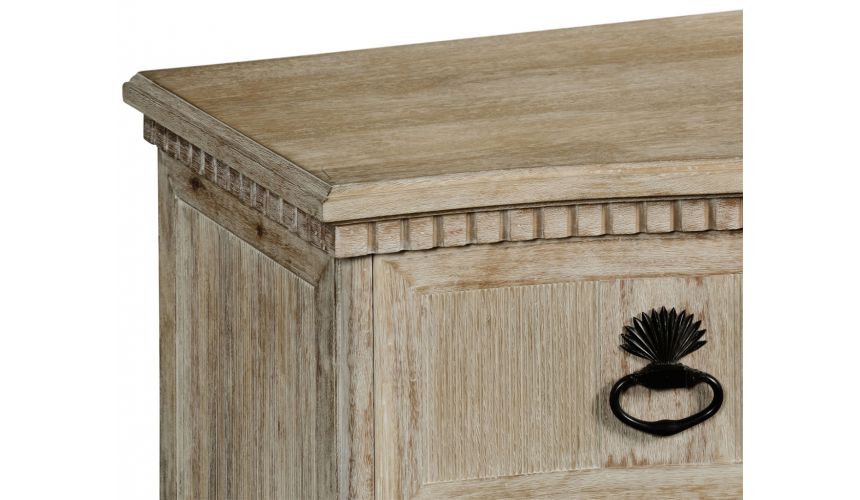 LUXURY BEDROOM FURNITURE 18th Century English white washed commode