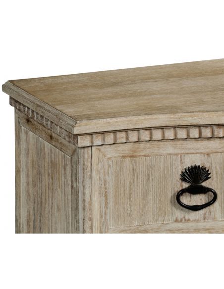 LUXURY BEDROOM FURNITURE 18th Century English white washed commode