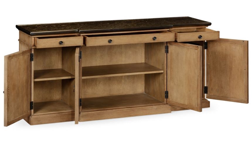 Breakfronts & China Cabinets Light wood marble top sideboard