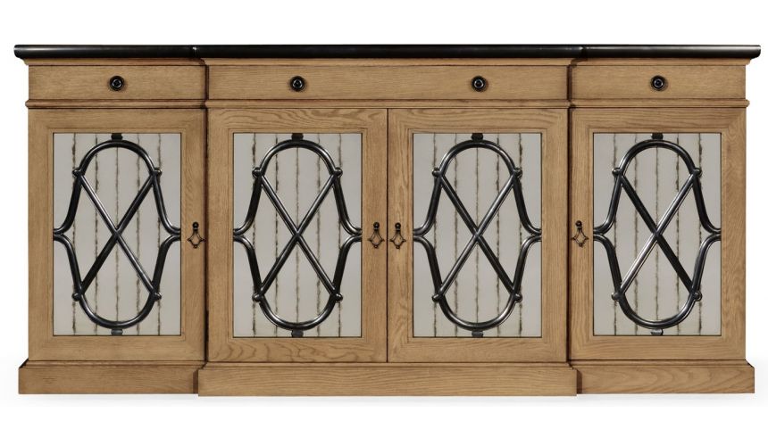 Breakfronts & China Cabinets Light wood marble top sideboard