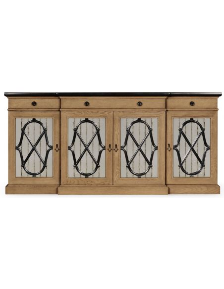 Breakfronts & China Cabinets Light wood marble top sideboard