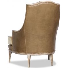 Luxury Leather & Upholstered Furniture Lattice Pattern Accented Arm Chair 2