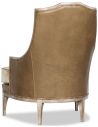 Luxury Leather & Upholstered Furniture Lattice Pattern Accented Arm Chair