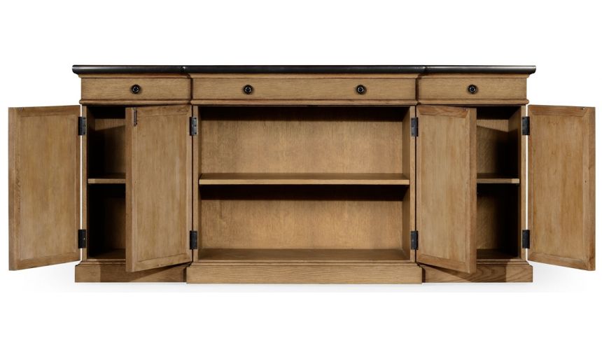 Breakfronts & China Cabinets Light wood marble top sideboard