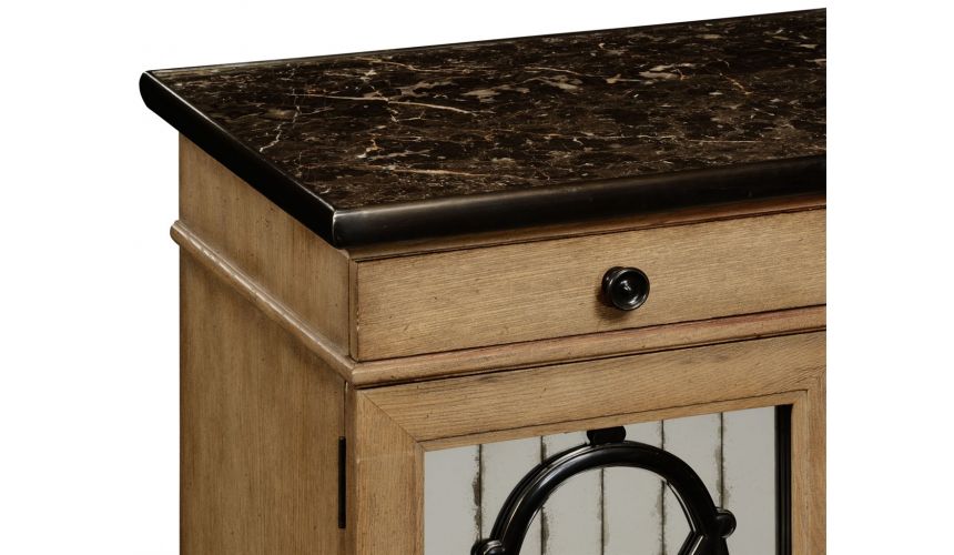 Breakfronts & China Cabinets Light wood marble top sideboard