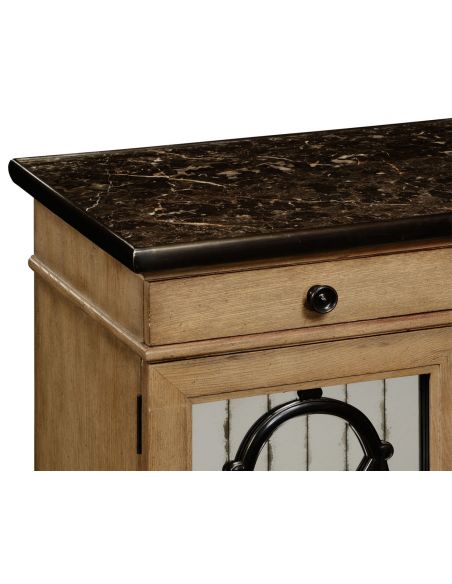 Breakfronts & China Cabinets Light wood marble top sideboard