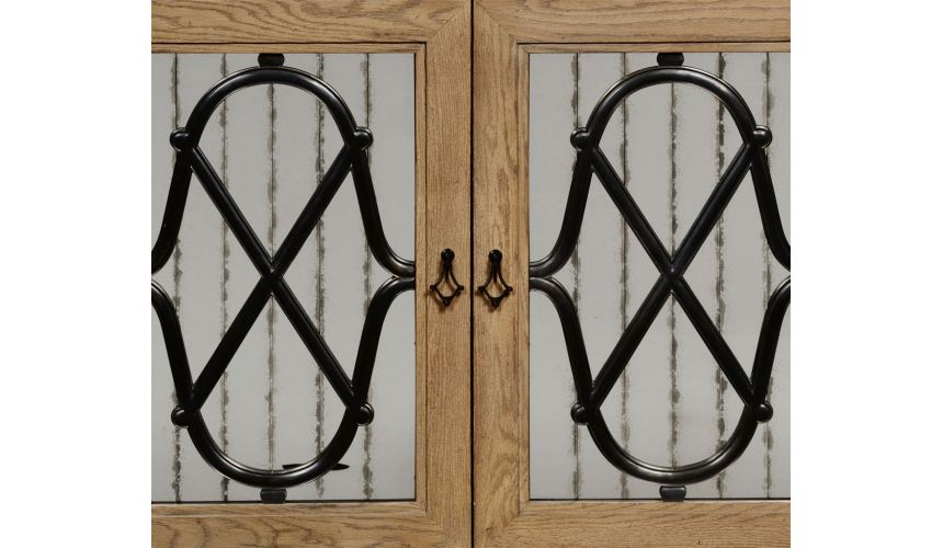 Breakfronts & China Cabinets Light wood marble top sideboard