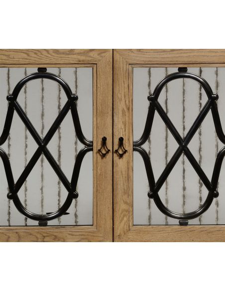 Breakfronts & China Cabinets Light wood marble top sideboard