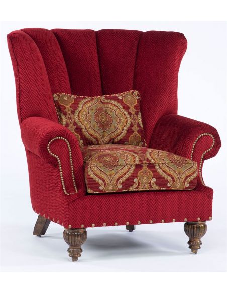 Luxury Red Upholstered Chair-30