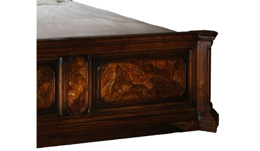 Queen and King Sized Beds Burl wood bedroom furniture 46