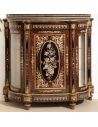 Breakfronts & China Cabinets 11 Venetian style Credenza. Mother of pearl flower inlays.