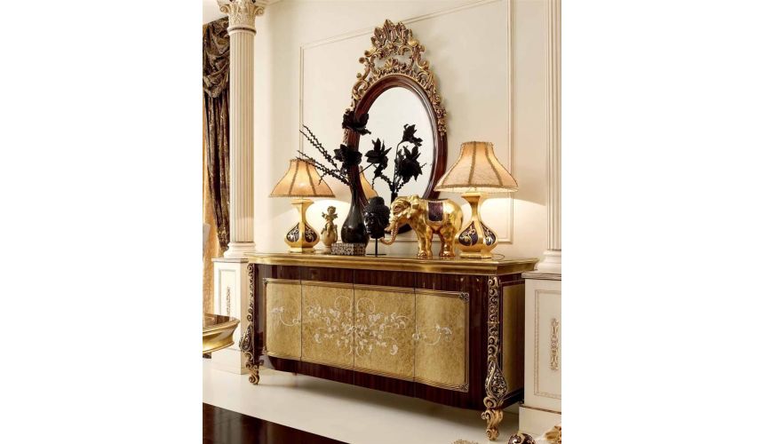 Dining Tables Spectacular dining tabl with mother of pearl inlay and exquisite marquetry work.