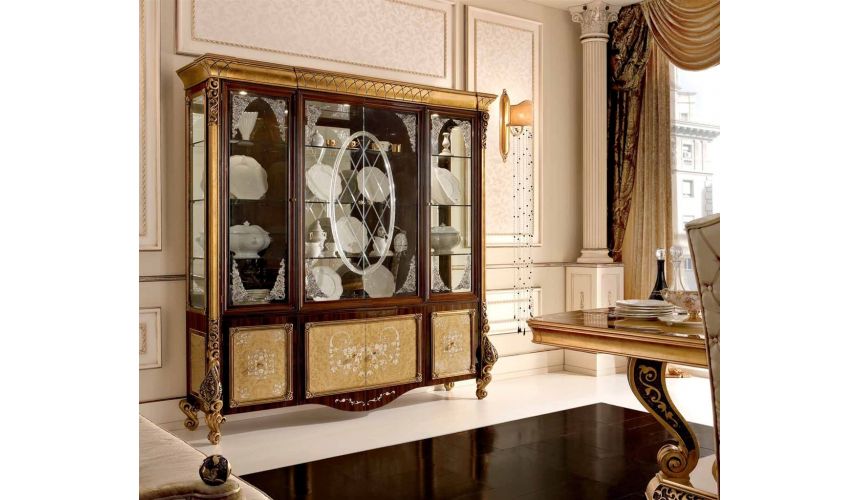 Dining Tables Spectacular dining tabl with mother of pearl inlay and exquisite marquetry work.